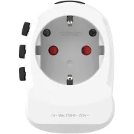   Adaptor world, Skross, 2610E18091, 30 W, USB-A, USB-C, 6.5x7.7x6.9 cm, Plastic, Alb