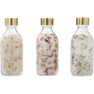   Set sare de baie 3 piese, 200 ml, 2401E15095, Wellmark, 18.5x6x15.5 cm, Sticla, Transparent