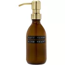 Dozator lotiune maini 250 ml, 2401E15098, Wellmark, 19xØ6 cm, Sticla, Maro amber heather