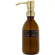   Dozator lotiune maini 250 ml, 2401E15098, Wellmark, 19xØ6 cm, Sticla, Maro amber heather