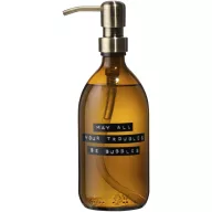   Dozator pentru sapun 500 ml, 2401E15092, Wellmark, 22xØ8 cm, Sticla, Maro amber heather
