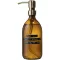 Dozator pentru sapun 500 ml, 2401E15092, Wellmark, 22xØ8 cm, Sticla, Maro amber heather