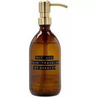   Dozator pentru sapun 500 ml, 2401E15092, Wellmark, 22xØ8 cm, Sticla, Maro amber heather