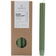   Lumanare pentru cina, 2410E22174, Original Home, 20 x 2.2 cm, Ceara, Verde heather