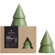   Lumanare brad de Craciun, 2410E22173, Original Home, 10 x 7.5 cm, Ceara, Verde heather