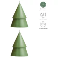   Lumanare brad de Craciun, 2410E22173, Original Home, 10 x 7.5 cm, Ceara, Verde heather
