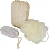   Set 3 accesorii baie, 2509E14660, Seasons, 22x19.5 cm, Poliester, Natur