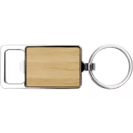   Breloc cu desfacator de sticle, 2509E14955, Everestus, 8.2x1.5x3 cm, Bambus, Otel, Natur
