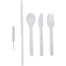 Set tacamuri, Everestus, 2601E13203, 16.5x2.6x4.7 cm, Polipropilena, Bambus, Roz deschis