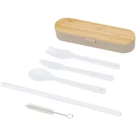   Set tacamuri, Everestus, 2601E13205, 16.5x2.6x4.7 cm, Polipropilena, Bambus, Bej Sand inchis