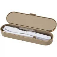   Set tacamuri, Everestus, 2601E13205, 16.5x2.6x4.7 cm, Polipropilena, Bambus, Bej Sand inchis