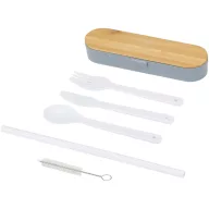   Set tacamuri, Everestus, 2601E13206, 16.5x2.6x4.7 cm, Polipropilena, Bambus, Gri Slate