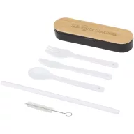   Set tacamuri, Everestus, 2601E13207, 16.5x2.6x4.7 cm, Polipropilena, Bambus, Negru