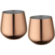   Set 2 cesti, Everestus, 2610E19412, 540 ml, 9.8x5.5x7.6 cm, Otel inoxidabil, Roz Rosegold