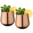 Set 2 cesti, Everestus, 2610E19412, 540 ml, 9.8x5.5x7.6 cm, Otel inoxidabil, Roz Rosegold