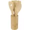 Set spatule de bucatarie, Everestus, 2601E13240, 30xØ8 cm, Bambus, Natur