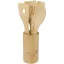 Set spatule de bucatarie, Everestus, 2601E13240, 30xØ8 cm, Bambus, Natur