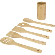   Set spatule de bucatarie, Everestus, 2601E13240, 30xØ8 cm, Bambus, Natur