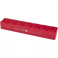   Organizator 7 zile pentru medicamente, 2509E14576, Everestus, 14.9x2.4x2.8 cm, Polipropilena, Rosu