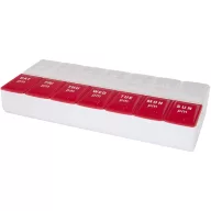   Organizator 7 zile pentru medicamente, 2509E14558, Everestus, 17.5x3x8.7 cm, Polipropilena, Rosu