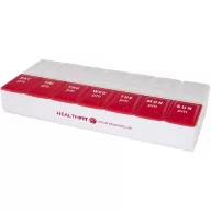   Organizator 7 zile pentru medicamente, 2509E14558, Everestus, 17.5x3x8.7 cm, Polipropilena, Rosu