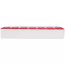 Organizator 7 zile pentru medicamente, 2509E14558, Everestus, 17.5x3x8.7 cm, Polipropilena, Rosu