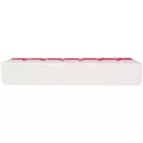 Organizator 7 zile pentru medicamente, 2509E14558, Everestus, 17.5x3x8.7 cm, Polipropilena, Rosu