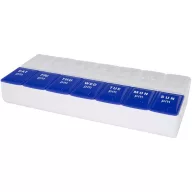   Organizator 7 zile pentru medicamente, 2509E14559, Everestus, 17.5x3x8.7 cm, Polipropilena, Albastru