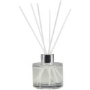 Difuzor arome, 100 ml, Everestus, 2601E12895, 6.5x21x7 cm, Sticla, Lemn, Alb