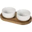 Set 2 boluri pentru servire, Seasons, 2601E13032, 8.2x7.5x7.5 cm, Lemn, Ceramica, Alb