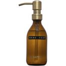 Dozator de sapun, 250 ml, Wellmark, 2601E13306, 15x19 cm, Sticla, Maro