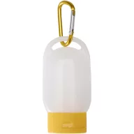   Breloc cu sapun de maini, Everestus, 2610E18161, 5x2.2x9.5 cm, Polipropilena, Polietilena, Aluminiu, Galben