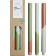   Set 3 lumanari, Originalhome, 2601E13110, 30x2.5 cm, Ceara, Verde Heather