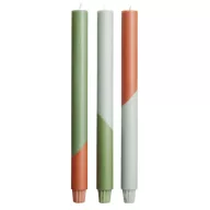   Set 3 lumanari, Originalhome, 2601E13110, 30x2.5 cm, Ceara, Verde Heather