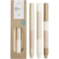   Set 3 lumanari, Originalhome, 2601E13114, 30x2.5 cm, Ceara, Crem