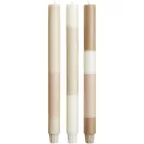 Set 3 lumanari, Originalhome, 2601E13114, 30x2.5 cm, Ceara, Crem