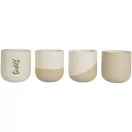 Set 4 cani, Originalhome, 2610E19415, 150 ml, 7x7.5x7xØ7 cm, Ceramica, Alb