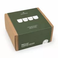   Set 4 cani, Originalhome, 2610E19415, 150 ml, 7x7.5x7xØ7 cm, Ceramica, Alb