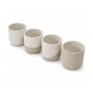 Set 4 cani, Originalhome, 2610E19415, 150 ml, 7x7.5x7xØ7 cm, Ceramica, Alb
