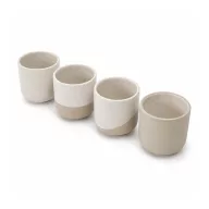   Set 4 cani, Originalhome, 2610E19415, 150 ml, 7x7.5x7xØ7 cm, Ceramica, Alb
