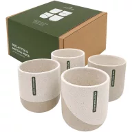   Set 4 cani, Originalhome, 2610E19416, 350 ml, 9x10x9xØ9 cm, Ceramica, Alb
