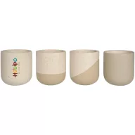   Set 4 cani, Originalhome, 2610E19416, 350 ml, 9x10x9xØ9 cm, Ceramica, Alb