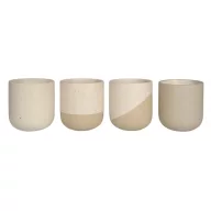   Set 4 cani, Originalhome, 2610E19416, 350 ml, 9x10x9xØ9 cm, Ceramica, Alb