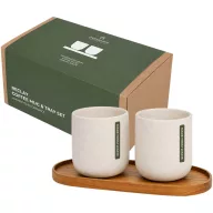   Set 2 cani, Originalhome, 2610E19414, 150 ml, 18x6.5x10 cm, Lemn, Ceramica, Natur
