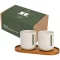 Set 2 cani, Originalhome, 2610E19414, 150 ml, 18x6.5x10 cm, Lemn, Ceramica, Natur