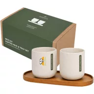   Set 2 cani, Originalhome, 2610E19414, 150 ml, 18x6.5x10 cm, Lemn, Ceramica, Natur