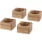 Set 4 inele pentru servetele, Seasons, 2610E18894, 5x3x5 cm, Lemn, Natur