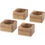 Set 4 inele pentru servetele, Seasons, 2610E18894, 5x3x5 cm, Lemn, Natur