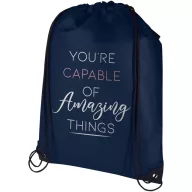   Saculet cu snur, Everestus, 2601E12901, 33x44 cm, Poliester, Albastru Navy