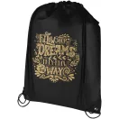 Saculet cu snur, Everestus, 2601E12900, 33x44 cm, Poliester, Negru